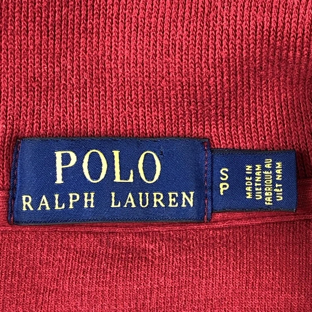 Polo Ralph Lauren Sweater‎ Mens Small Red 1/4 Zip Mock Neck Pullover Pony Logo